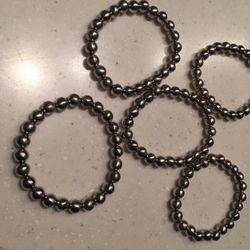 Cookie Lee Gray Beaded Bracelets Set of 5