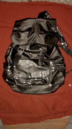 Leather backpack