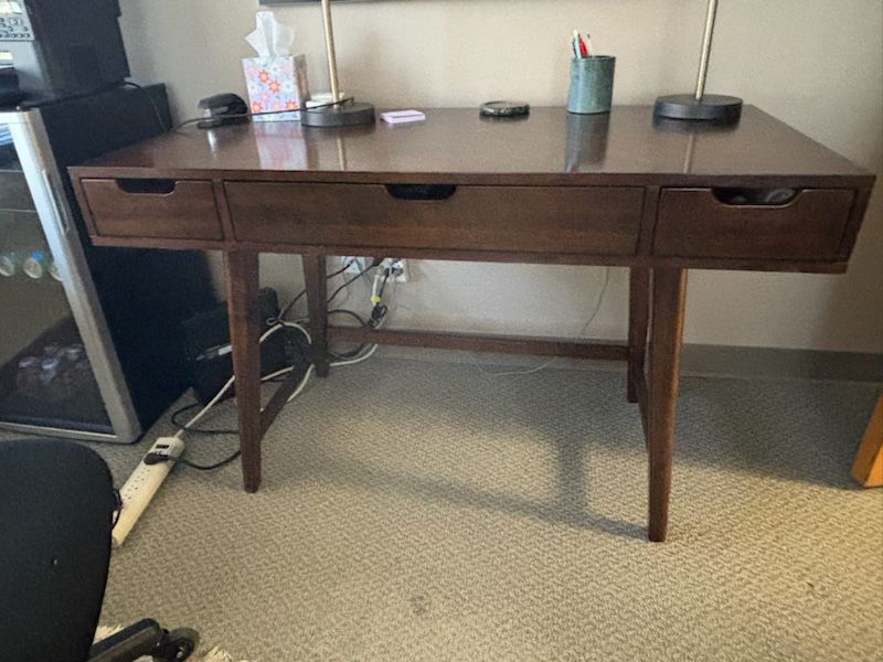 Solid Wood MCM Desk 