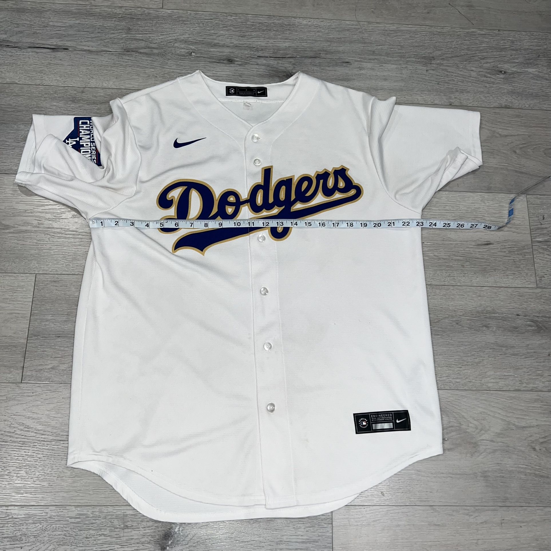 Los Angeles Dodgers 2020 Champions Mookie Betts Jersey Mens Large White Nike