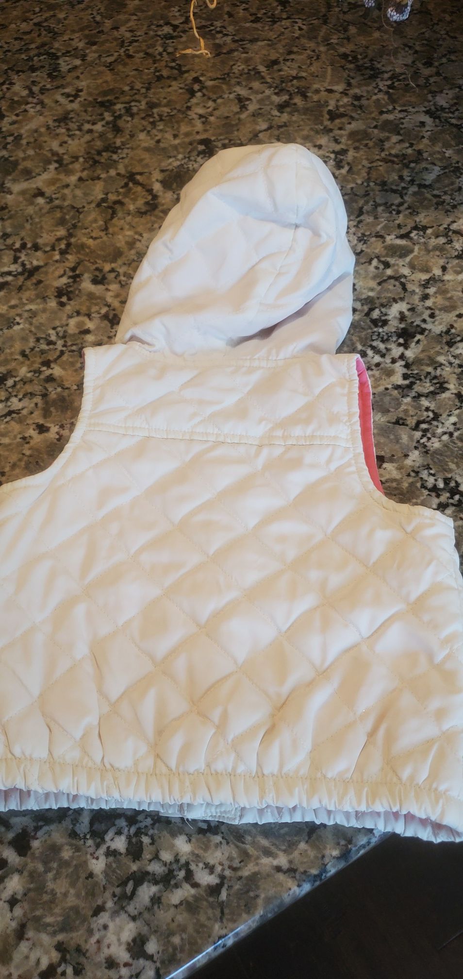 Oshkosh Pink/Cream Vest - 12 Months Baby