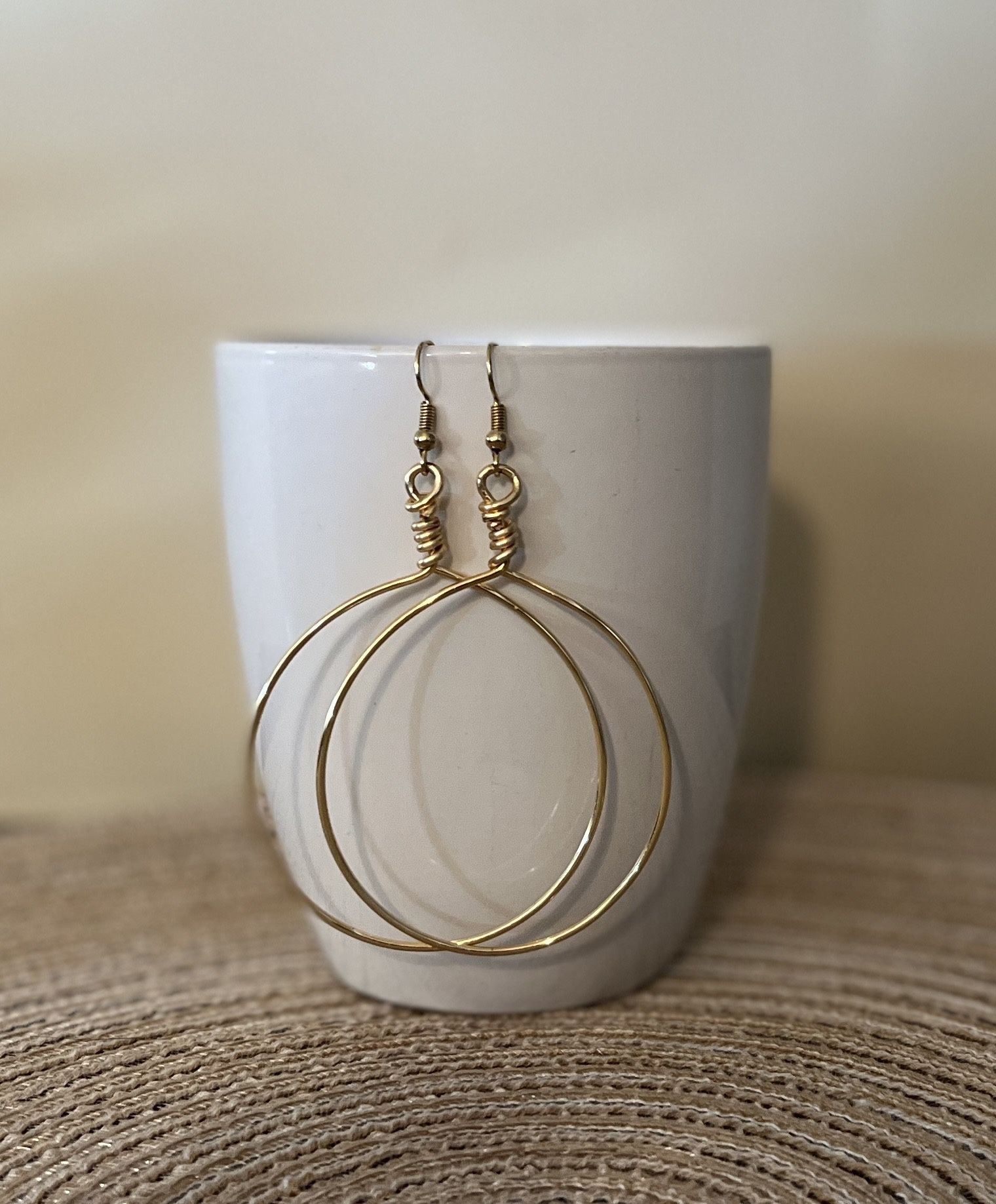 Handmade Gold Hoops