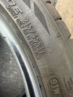 215/45/17 Cooper (2 Tires) $100.00/ Both