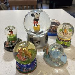 Six Disney Snow Globes, One With Music   $10