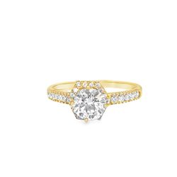 10k Yellow Gold Engagement Round Brilliant Ring