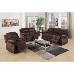 Brown Motion Sofa Set