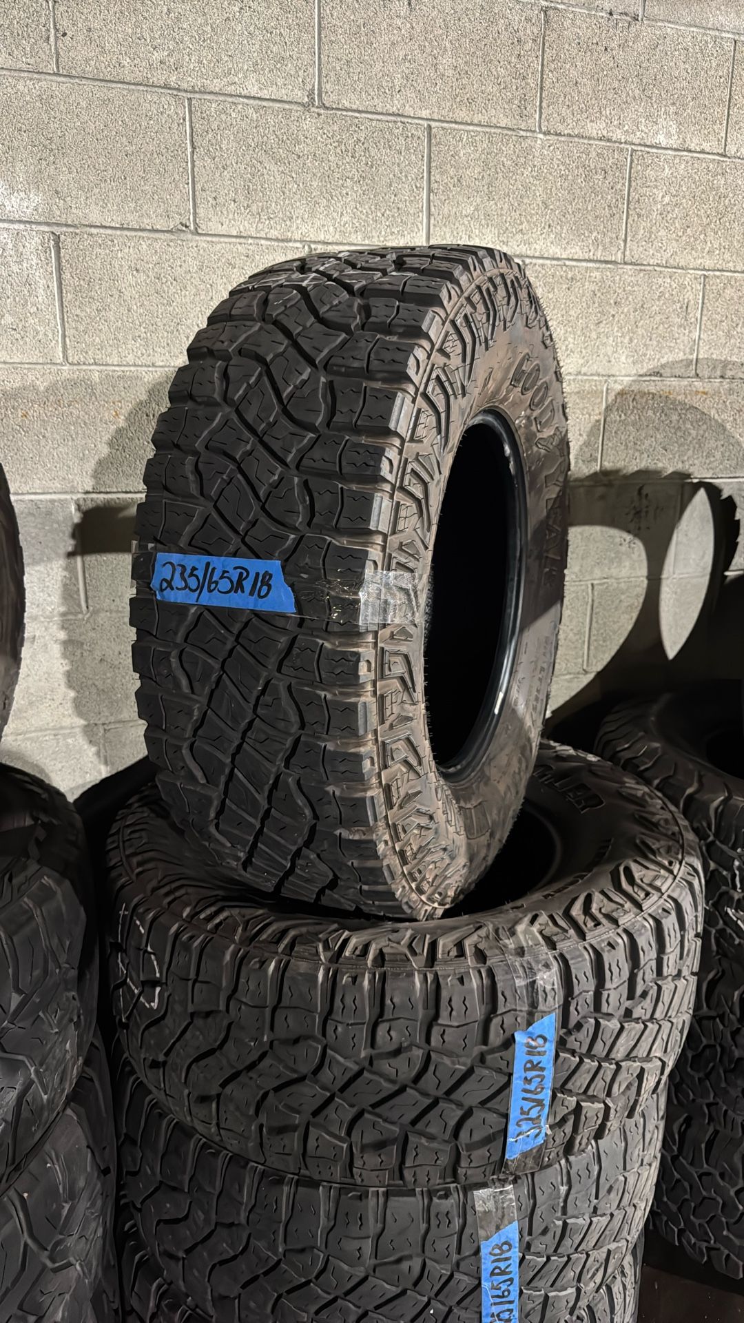 4 Used Tires 325 65 18 Goodyear All Terrain 