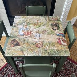 Peter Rabbit Kids Table With 4 Chairs
