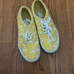 Yellow Floral Vans (women’s 8)