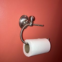Brushed Nickel Toilet Paper Holder