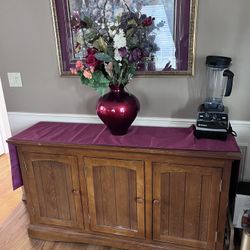 Oak Dining Room Table 6 Chairs Butler Cabinet China Hutch And Oak  Curio Cabinet 