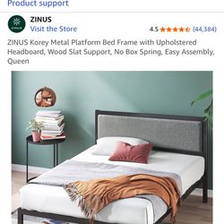 Queen Bed Frame W/mattress