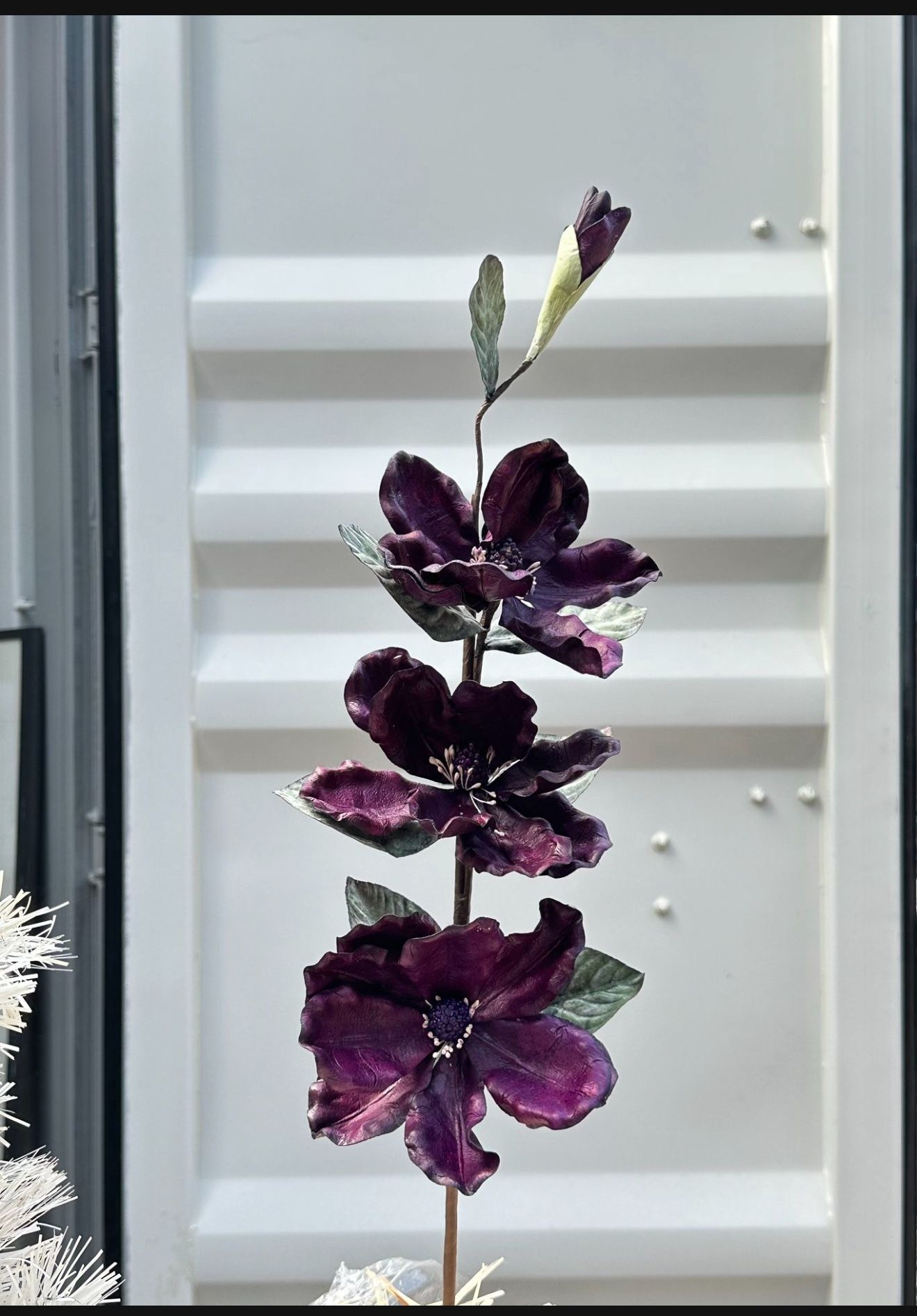 Purple Magnolias Stem Flowers 29”