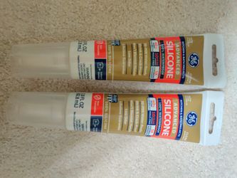 NEW! 2-Pack GE Advanced 100% Silicone Caulk (Kitchen & Bath)