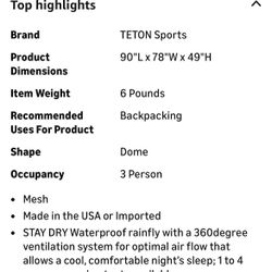 2 Person Teton Tent