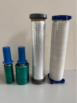 Plastic Stretch Wrap 4 Rolls Various Sizes as shown