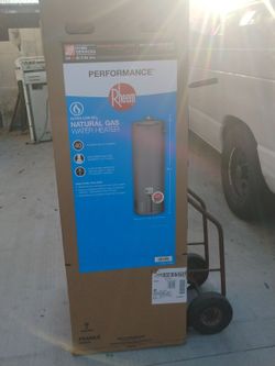 New rheem 40 gallon water heater gas