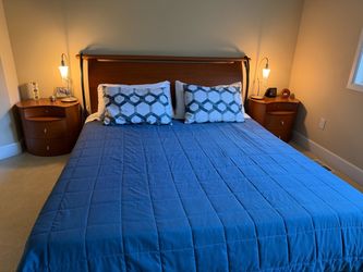 King bed with two nightstands