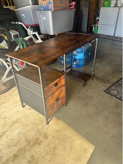 Desk with usb port & chair  set