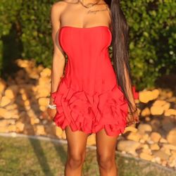 red dress