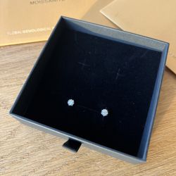 Mosanite Earrings 1Karrot