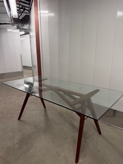 West Elm Jensen 76” Glass Dining Table