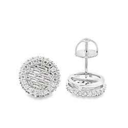 Sterling Silver VVS Moissanite 1.034 CTW Fancy Earring