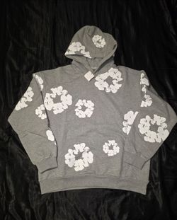 Denim Tears The Cotton Wreath Hoodie, Gray, Sizes S, M, L, & XL