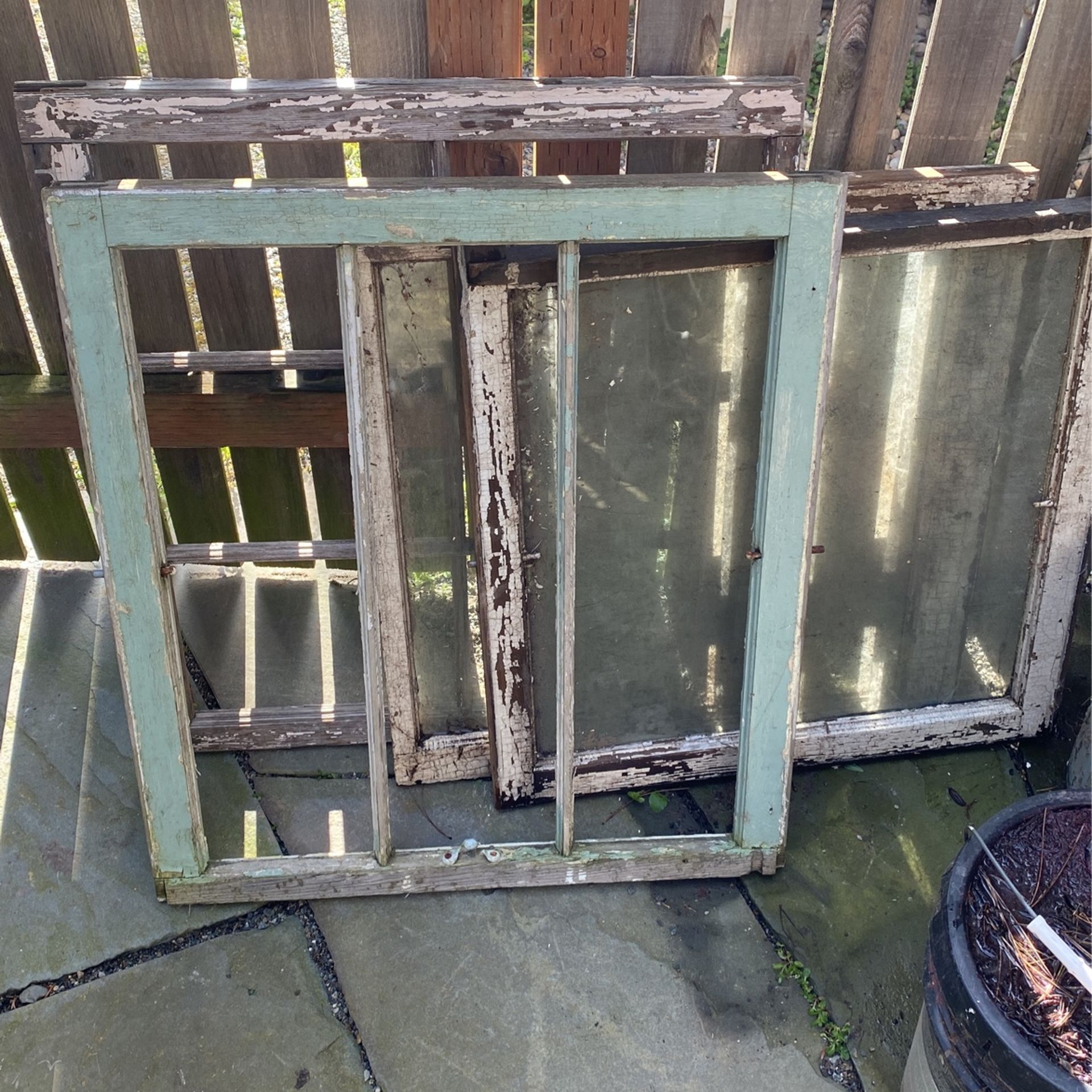 Four Old Barn Windows