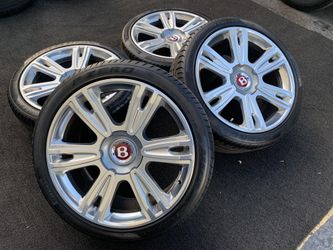 Bentley 21” Wheels and Tires Polished