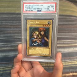 Gemini Elf Yugioh Psa 8 Card