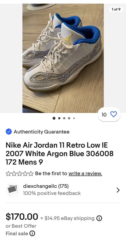 Air Jordan 11 Retro Low IE For Men