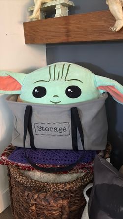 Storage bag and baby Yoda. Both for $20.