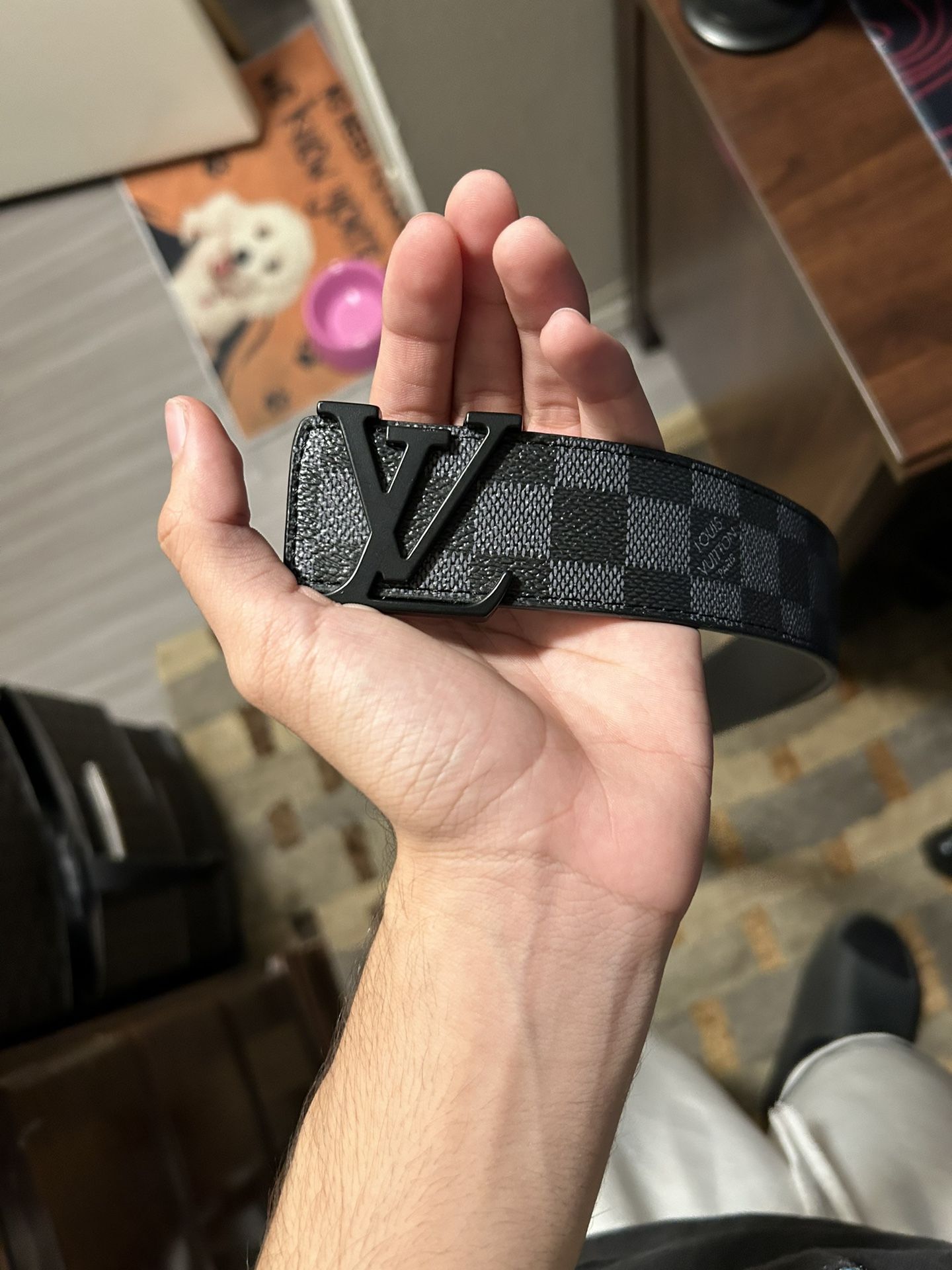 Lv Belt Checkered Size 42/105 With Recipe
