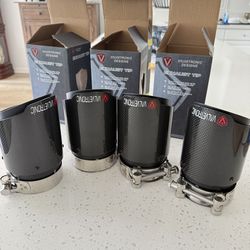 Valvetronic CF exhaust tips (3” inlet)