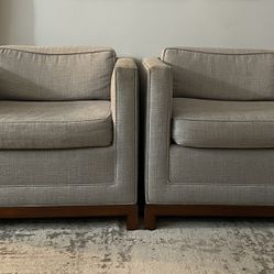 Gray Armchairs (set of Two) - PICK UP ONLY