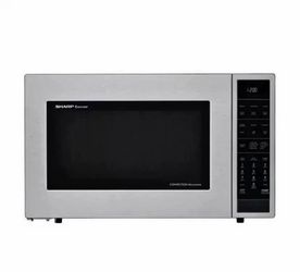 Sharp 24.6 in. 1.5 cu. ft. 900-Watt CountertopMicrowave in Stainless Steel with Convection