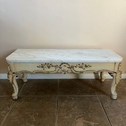 Vintage French Marble Top Coffee Table
