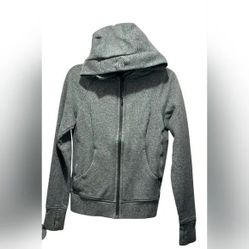 Lululemon Scuba Gray Zip-Up Hoodie Jacket Sweater 6
