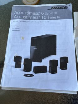 Bose Acoustimass 6 series and Sony receiver