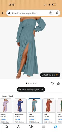 Boho off shoulder flowy dress