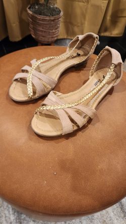 Women's Pink Gold Flats