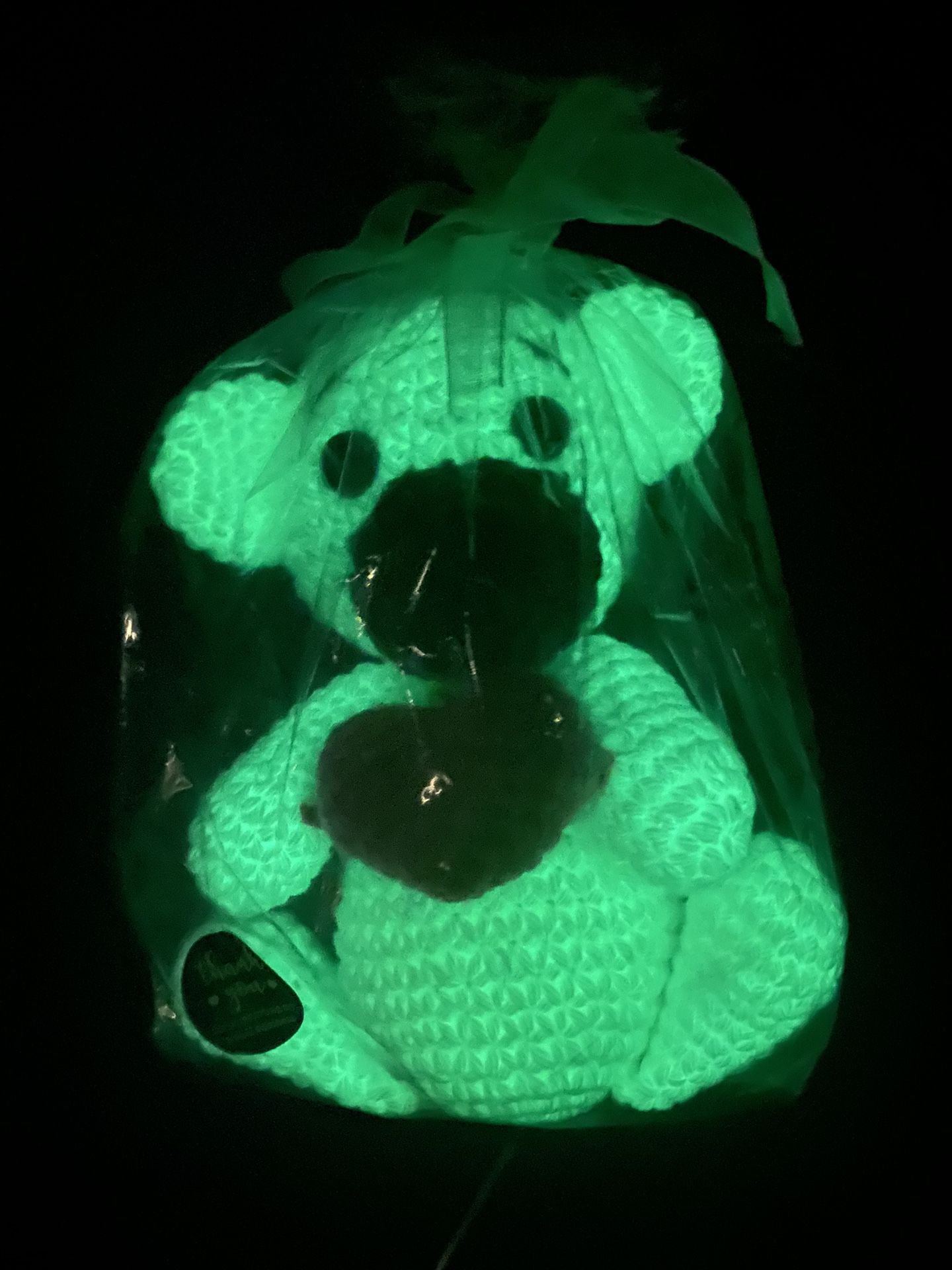 Crochet Teddy Bear Glows In The Dark