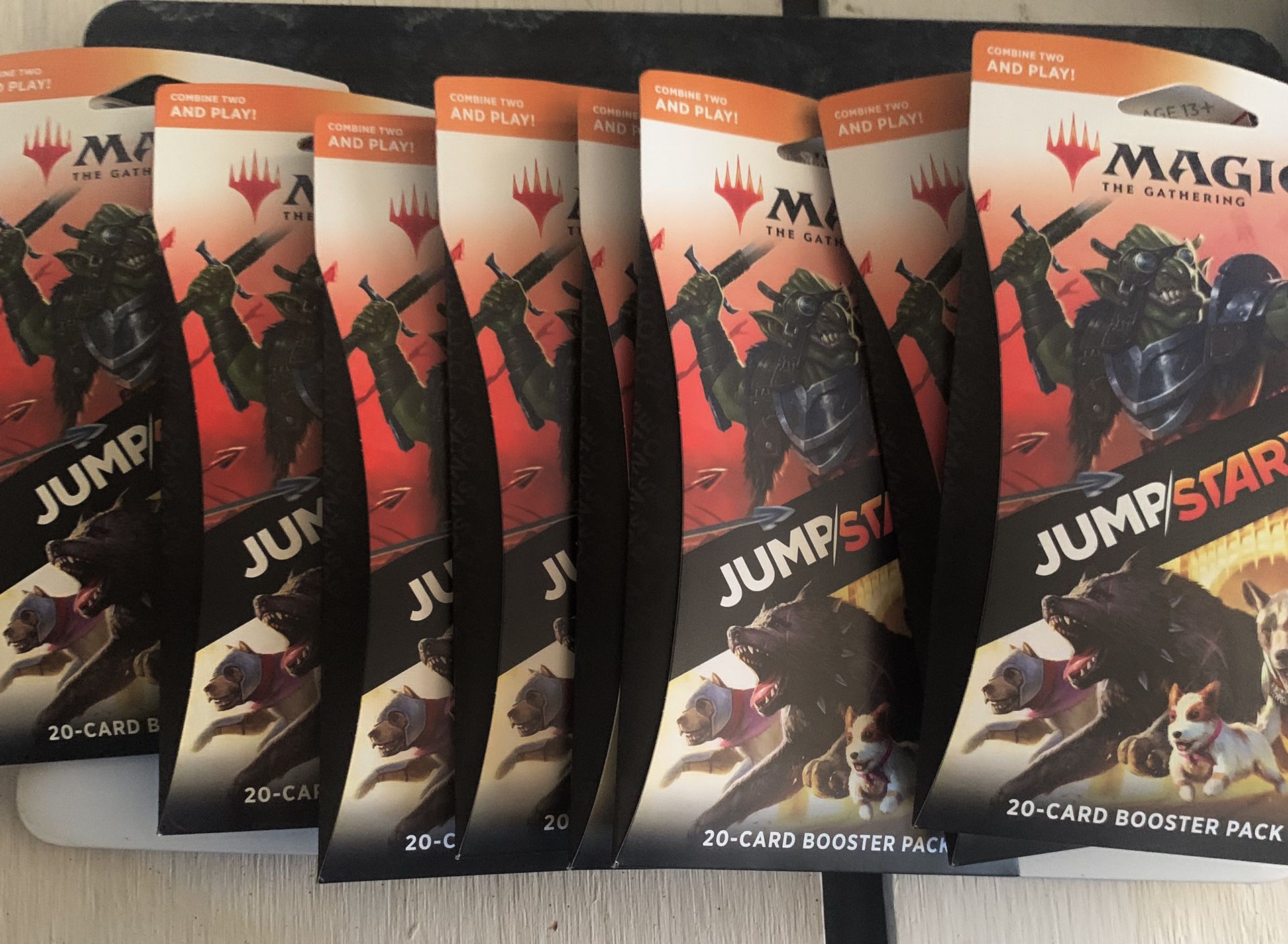 Magic the Gathering Jumpstart 20-card booster packs (8 PACKS)