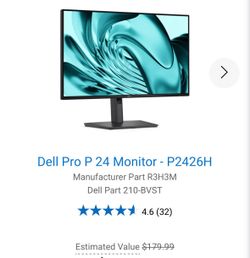 Dell Pro P 24 Monitor - P2426H Manufacturer Part R3H3M