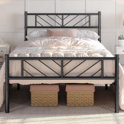 Metal Bed Frame And Mattress 