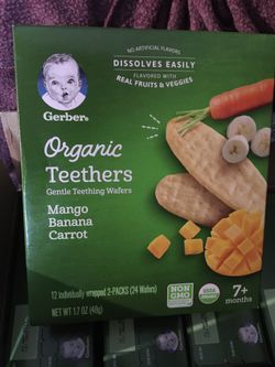 Teethers Gentle Teething Wafers - Mango Banana Carrot, 6 Ct. (313)