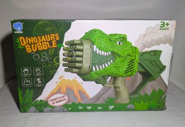 Dino Bubble Soap Bubble Launcher Green Electronic New Sealed Toy