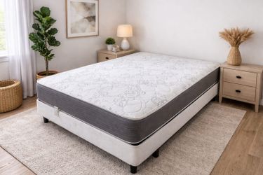 New queen mattress and box spring 2 pc bed frame is not included