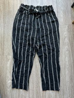 H&M Women's black and white striped pants